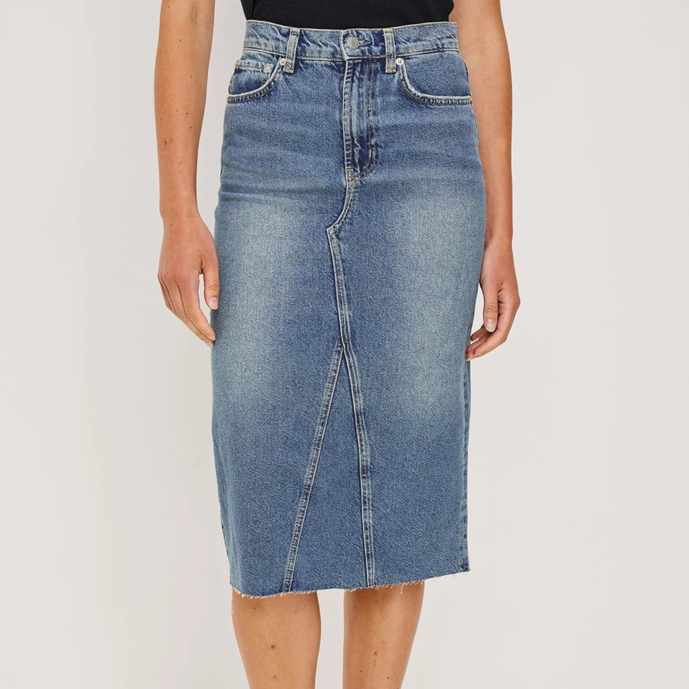 Rails Blue Denim Pencil Skirt